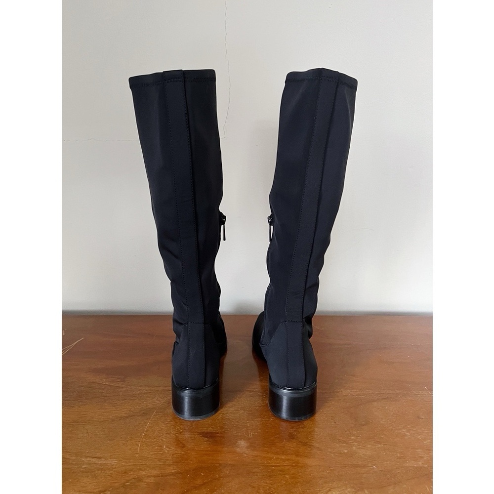 Donald J Pliner • Zela Crepe Stretch Boots black knee high neoprene tall - Picture 6 of 10